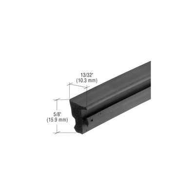 CRL-U.S. Aluminum Black 1/2" EPDM Sponge Curtainwall Exterior Gasket - 250'