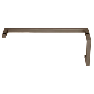 CRL Oil Rubbed Bronze "SQ" Series Combination 6" Pull Handle 24" Towel Bar