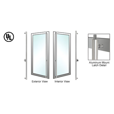CRL-Blumcraft® Brushed Stainless Left Hand Reverse Aluminum Door Mount Cylinder/Thumbturn 'F' Top Secured Deadbolt Exterior Handle