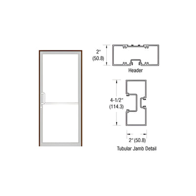 CRL-U.S. Aluminum Custom Size Dark Bronze/Black Anodized Class 1 Series 451 Tubular Butt Hinge Up and Over Frame Complete (1F)