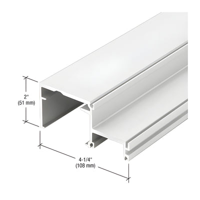 CRL-U.S. Aluminum White KYNAR® Paint Horizontal for Outside 1" Glazing - 24'-2"
