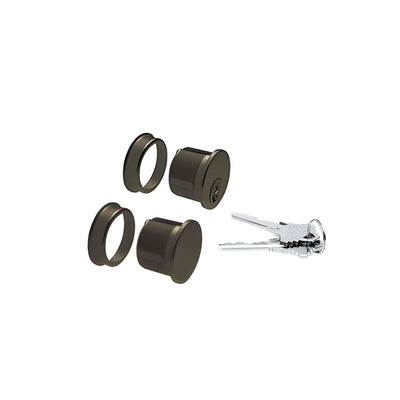 CRL Dark Bronze Anodized Keyed Cylinder and Dummy Combo