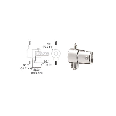 CRL Chrome Plated Adjustable Single Shelf Brackets for the Cable Display System