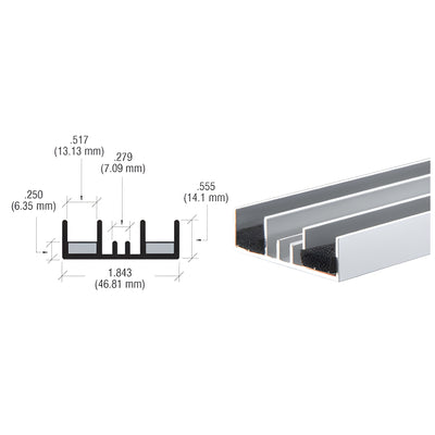 CRL Satin Anodized Double Jamb Extrusion With Cushion