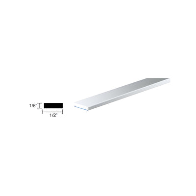 CRL Brite Anodized 1/2" Aluminum Flat Bar Extrusion