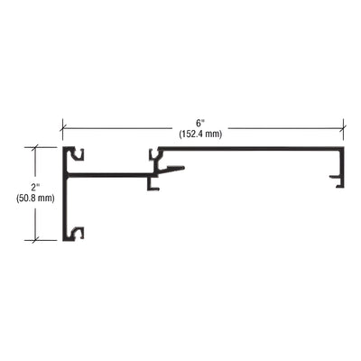 CRL-U.S. Aluminum White KYNAR® Paint Intermediate Horizontal/Inside Glaze for 1" Glass - 24'-2"