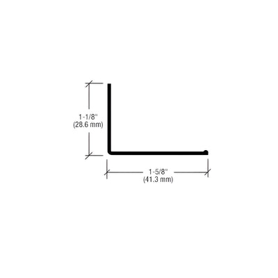 CRL-U.S. Aluminum Custom KYNAR® Paint Molding, 1-5/8" x 1-1/8" - 21'-2"