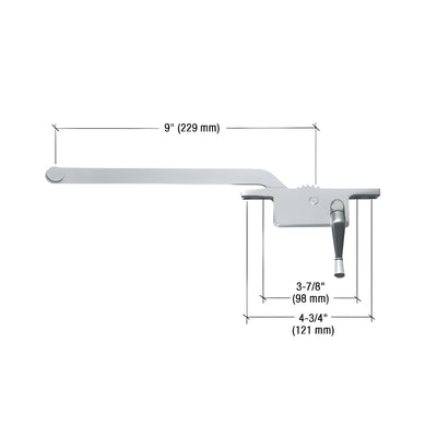 CRL Aluminum 9" Right Hand Square Series Casement Window Operator