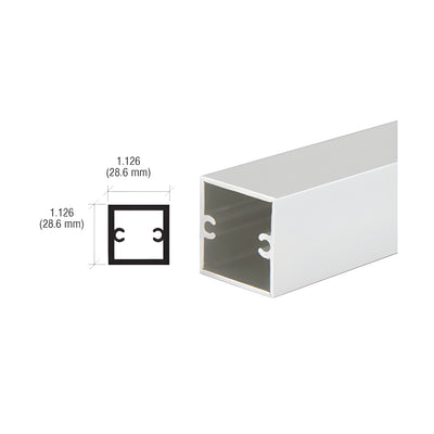 CRL Satin Anodized 1-1/8" Square Tubing for Partition Post