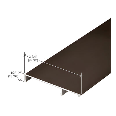 CRL-U.S. Aluminum 90 Degree Face Cap for Outside Corner, Dark Bronze/Black Anodized Class 1 - 24'-2"