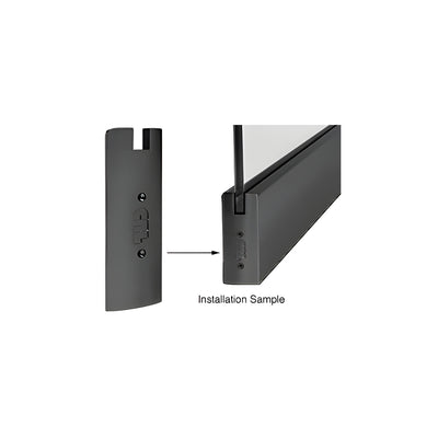 CRL Black Powder Coat 6" Square End Cap for Sidelite Rails