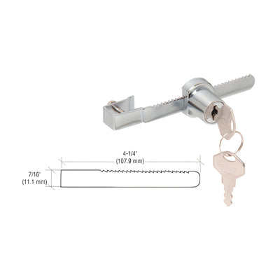 CRL Chrome Keyed Alike Sliding Glass Door Lock