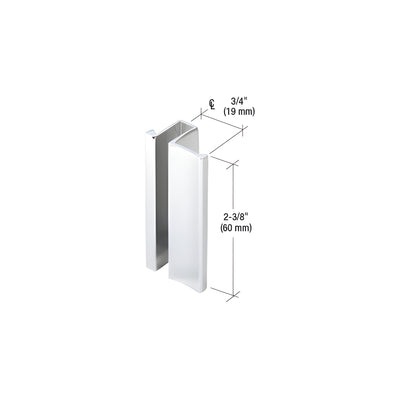 CRL Polished Chrome Slip-On Handle for 3/16" or 1/4" Frameless Sliding Door