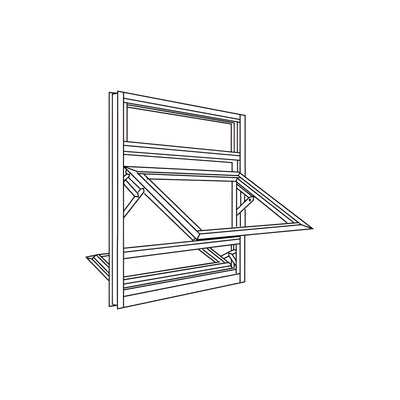 CRL-U.S. Aluminum Clear Anodized 7200 Series Triple Stacked Window for 1" Glazing
