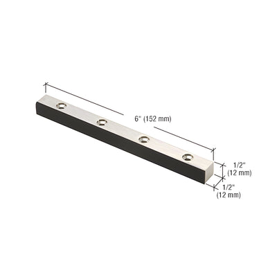 CRL Brushed Stainless Header Mounted Double Door Stop