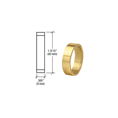 CRL Polished Brass .360" Straight Cylinder Ring