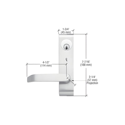 CRL Aluminum Jackson® 7500 Locking Flat Lever Outside Trim