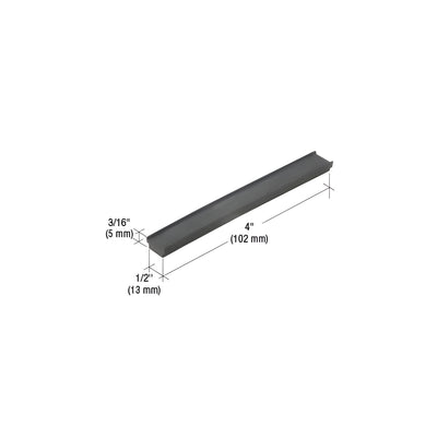CRL-U.S. Aluminum EPDM 4" Setting Block for Bulkhead S425 with 1/4" Glazing- 100/Pk