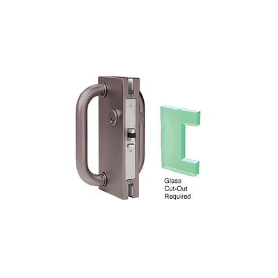 CRL Dark Bronze 4" x 10" LH/RHR Center Lock with Deadlatch