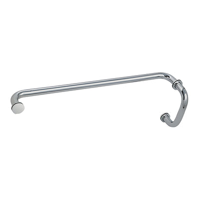CRL Polished Nickel 6" Pull Handle and 24" Towel Bar BM Series Combination With Metal Washers