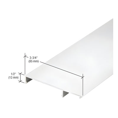 CRL-U.S. Aluminum 90 Degree Face Cap for Outside Corner, White KYNAR® Paint - 24'-2"