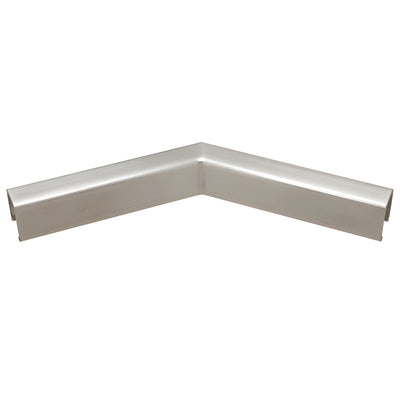 CRL Brushed Stainless U-Channel 135 Degree Horizontal Corner for 3/4" Glass Cap Railing