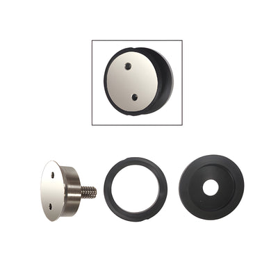 CRL Polished Stainless 1/4"-20 Flush End Cap Assembly for 1" Standoff Bases