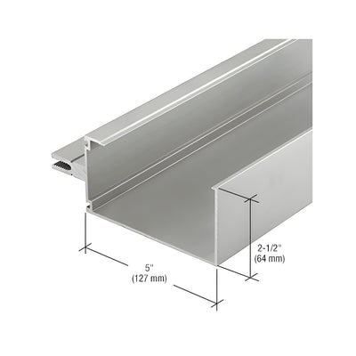 CRL-U.S. Aluminum 5" Open Back Horizontal Mullion - 24'-2", Clear Anodized Class 1