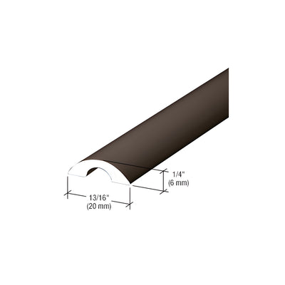 CRL Oil Rubbed Bronze Frameless Shower Door Half-Round Threshold