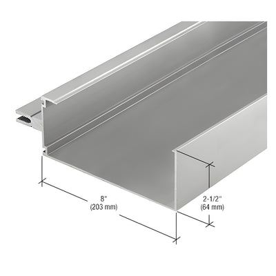 CRL-U.S. Aluminum Clear Anodized Class 1 8" Open Back Horizontal Mullion - 24'-2"