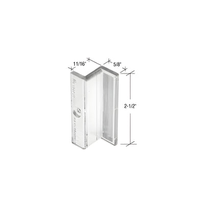 CRL Clear Plastic "Z" Shaped Shower Door Pull Handle - 2/Pk