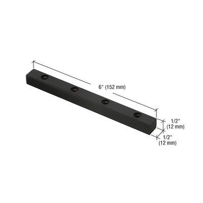 CRL Matte Black Header Mounted Double Door Stop