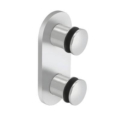 CRL 316 Polished Stainless Steel Dome 2-3/8" Glass Rail Standoff Fitting With Mounting Plate