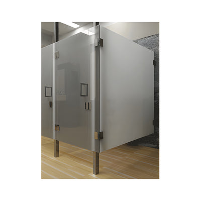 CRL Brushed Stainless Custom Frameless 'All-Glass' Restroom Partition