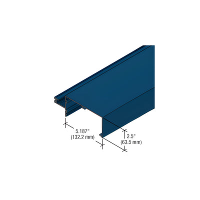 CRL-U.S. Aluminum Custom KYNAR® Paint 5-1/4" Open Back Roll Under Horizontal Mullion for StormWall XL