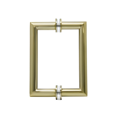 CRL Brushed Bronze 6" MT Series Round Tubing Mitered Corner Back-to-Back Pull Handle