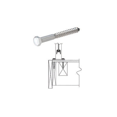 CRL 3/8" x 4" Lag Bolt