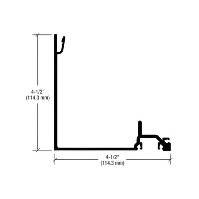 CRL-U.S. Aluminum Clear Anodized 90 Degree Inside Corner Half - 24'-2"