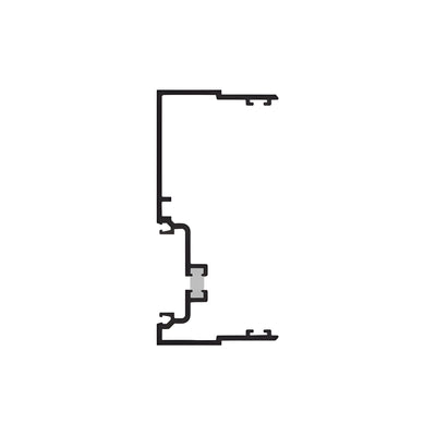 CRL-U.S. Aluminum White KYNAR® Paint 4-1/2" Male Expansion Mullion, Thermally Improved - 24'-2"