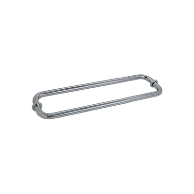 CRL Brushed Nickel 12" BM Series Back-to-Back Tubular Towel Bars With Metal Washers