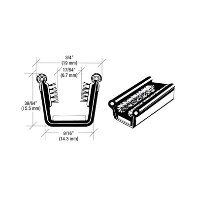 CRL Flexible Beaded Glass Run Channel - 60" Length