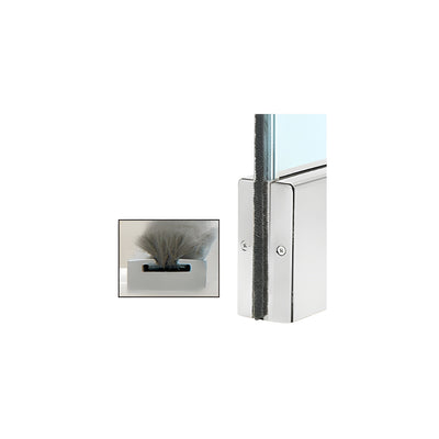 CRL Satin Anodized Weatherstrip Kit with Clear Polycarbonate Channel for 4" Square Rail