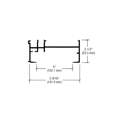 CRL-U.S. Aluminum Non-Thermal Transition Sill for 1/4" Glazing, Clear Anodized Class 1 - 24'-2"