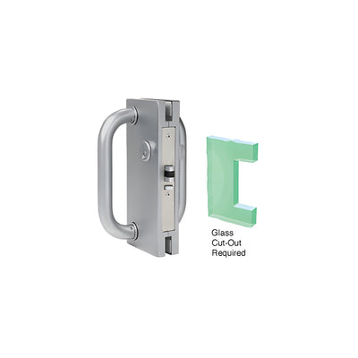 CRL Brushed Stainless 4" x 10" LH/RHR Center Lock with Deadlatch