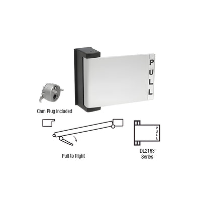 CRL Aluminum Universal Push-Pull Paddle Handle - Pull to Right