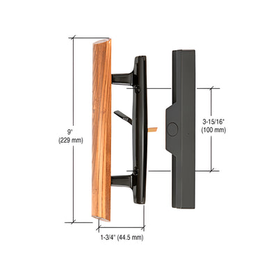 CRL Black Sliding Glass Door Handle - Unkeyed