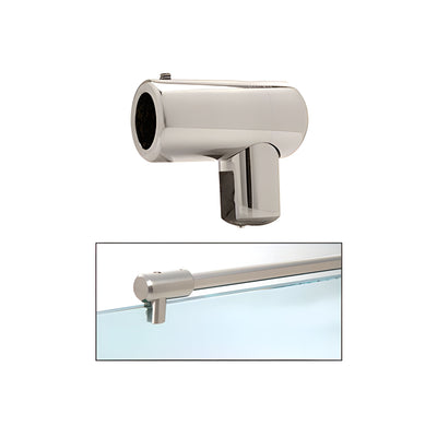 CRL Polished Nickel Support Bar U-Bracket for 3/8" and 1/2" Glass