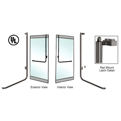 CRL-Blumcraft® Oil Rubbed Bronze Left Hand Reverse Rail Mount Keyed Access "D" Exterior, Top Securing Panic Handle for 3/4" Glass