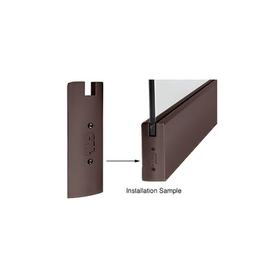 CRL Oil Rubbed Bronze 6" Square End Cap for Sidelite Rails