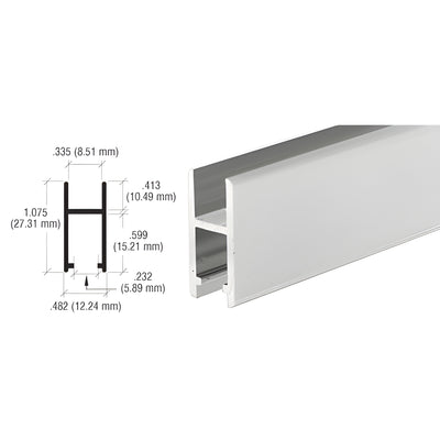 CRL Satin Anodized Aluminum H-Bar Extrusion for Showcases